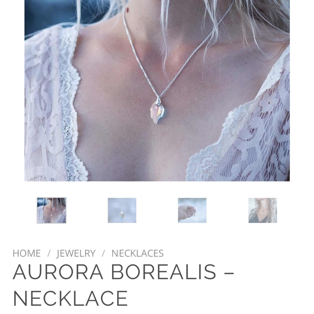 Jonna Jinton Aurora Borealis necklace Austrian crystal